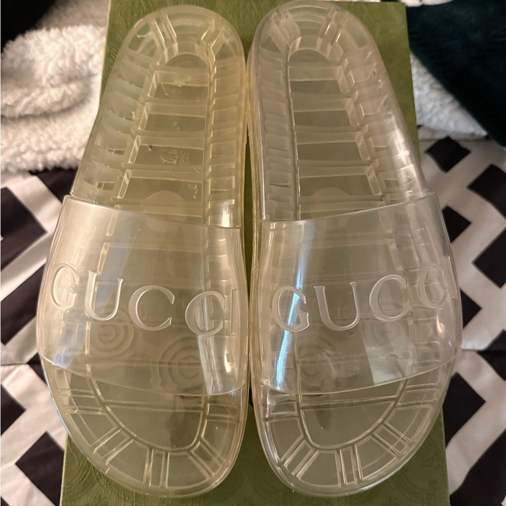 Gucci Transparent Slide Sandals